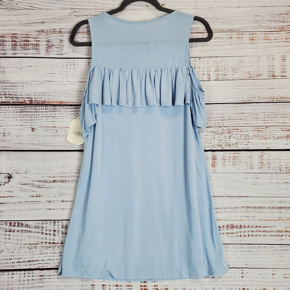 Altar'd State Soft Ruffle Baby Blue Tank Dress S Whimsy Coastal Cottage Vaca NWT - Picture 2 of 12